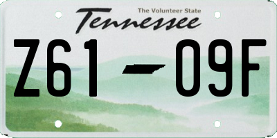TN license plate Z6109F