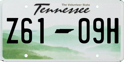 TN license plate Z6109H