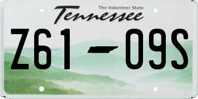 TN license plate Z6109S