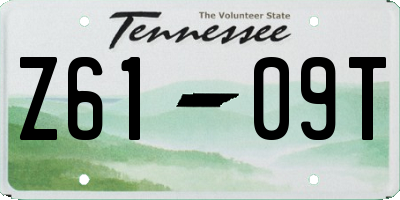TN license plate Z6109T