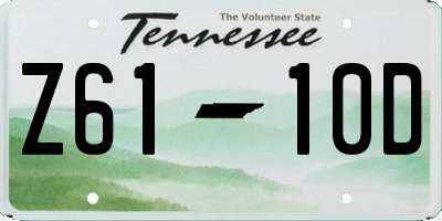 TN license plate Z6110D