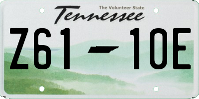 TN license plate Z6110E