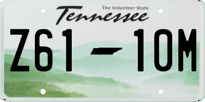 TN license plate Z6110M