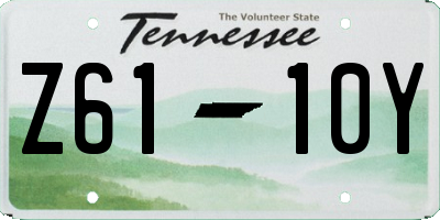TN license plate Z6110Y