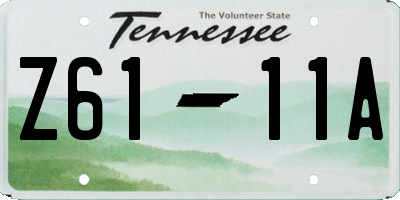 TN license plate Z6111A