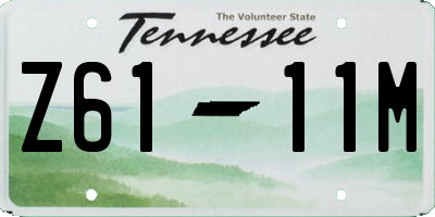 TN license plate Z6111M