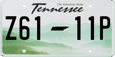 TN license plate Z6111P