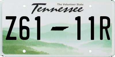 TN license plate Z6111R
