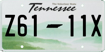 TN license plate Z6111X