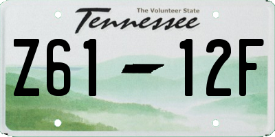 TN license plate Z6112F