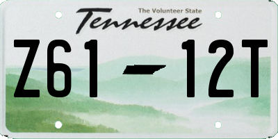 TN license plate Z6112T
