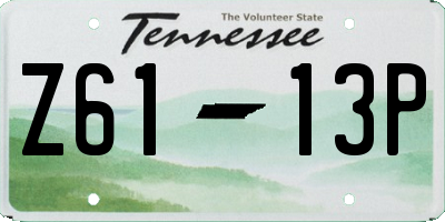 TN license plate Z6113P