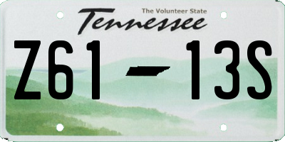TN license plate Z6113S