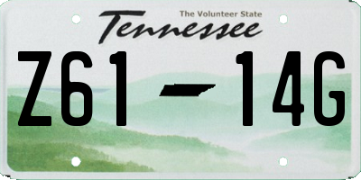 TN license plate Z6114G