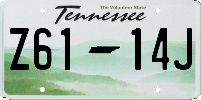 TN license plate Z6114J