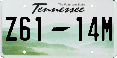 TN license plate Z6114M