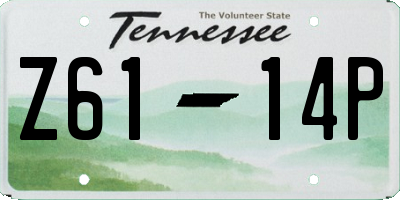 TN license plate Z6114P