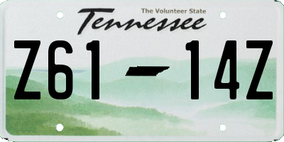 TN license plate Z6114Z