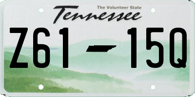 TN license plate Z6115Q
