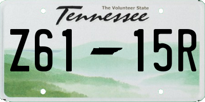 TN license plate Z6115R