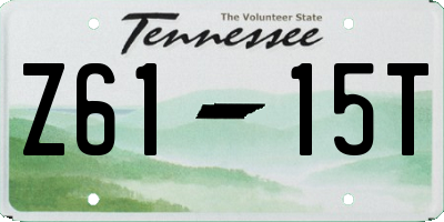 TN license plate Z6115T