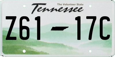 TN license plate Z6117C