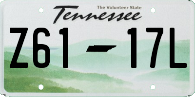 TN license plate Z6117L