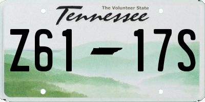 TN license plate Z6117S