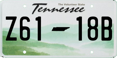 TN license plate Z6118B