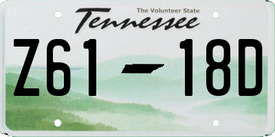 TN license plate Z6118D