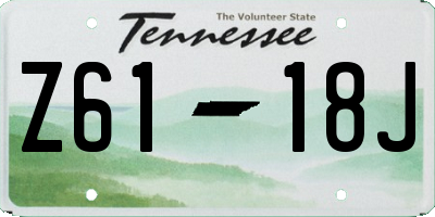 TN license plate Z6118J