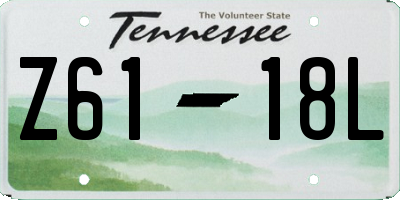 TN license plate Z6118L