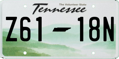 TN license plate Z6118N
