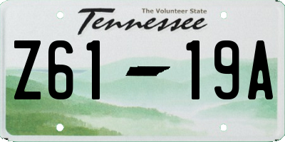 TN license plate Z6119A