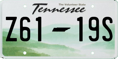 TN license plate Z6119S