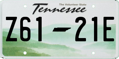 TN license plate Z6121E