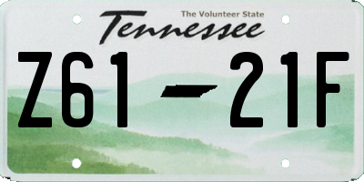 TN license plate Z6121F