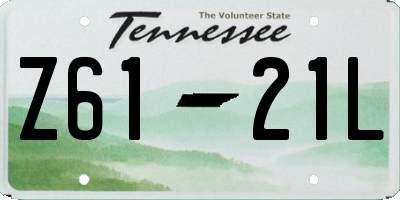 TN license plate Z6121L