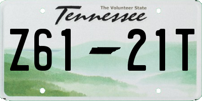 TN license plate Z6121T