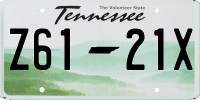 TN license plate Z6121X