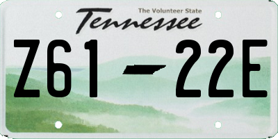 TN license plate Z6122E