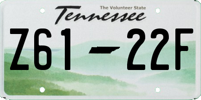 TN license plate Z6122F