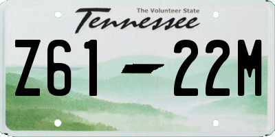 TN license plate Z6122M