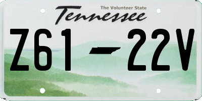 TN license plate Z6122V