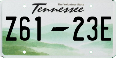 TN license plate Z6123E