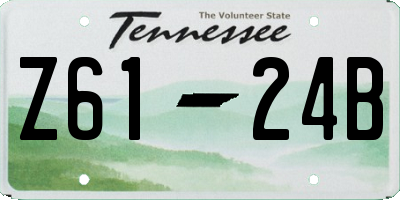 TN license plate Z6124B