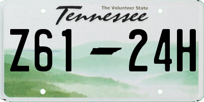 TN license plate Z6124H