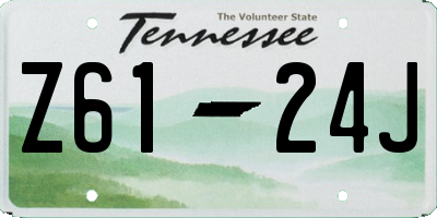 TN license plate Z6124J