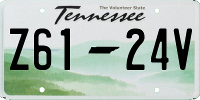TN license plate Z6124V