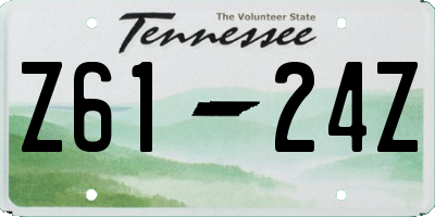 TN license plate Z6124Z